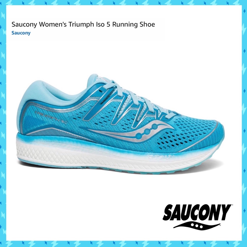 Saucony Women’s Triumph ISO 5 Running Shoes Blue - Picture 3 of 13